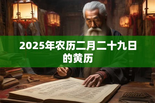 2025年农历二月二十九日的黄历