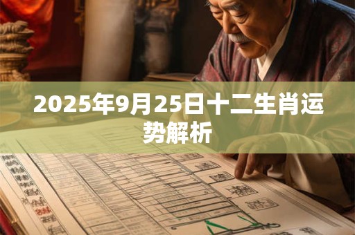 2025年9月25日十二生肖运势解析