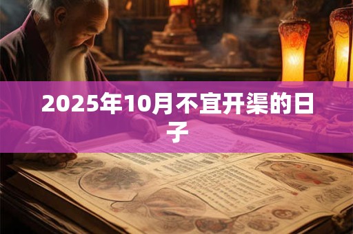 2025年10月不宜开渠的日子