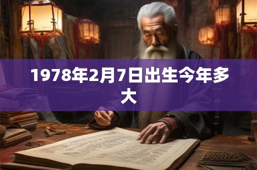 1978年2月7日出生今年多大