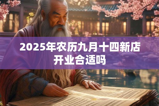 2025年农历九月十四新店开业合适吗