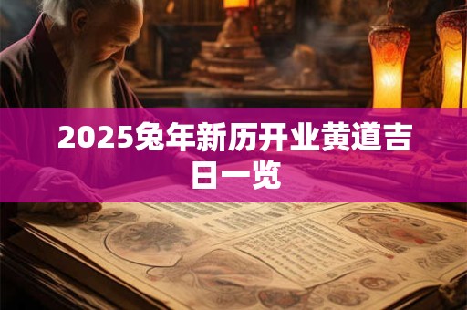 2025兔年新历开业黄道吉日一览