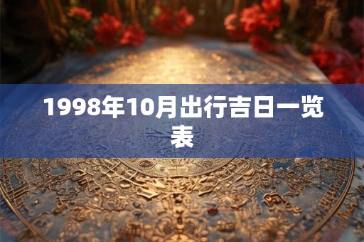 1998年10月出行吉日一览表