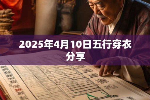 2025年4月10日五行穿衣分享