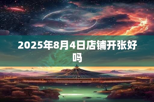 2025年8月4日店铺开张好吗