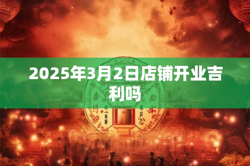 2025年3月2日店铺开业吉利吗
