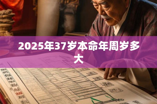 2025年37岁本命年周岁多大