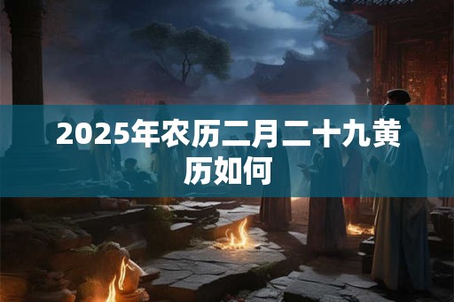 2025年农历二月二十九黄历如何