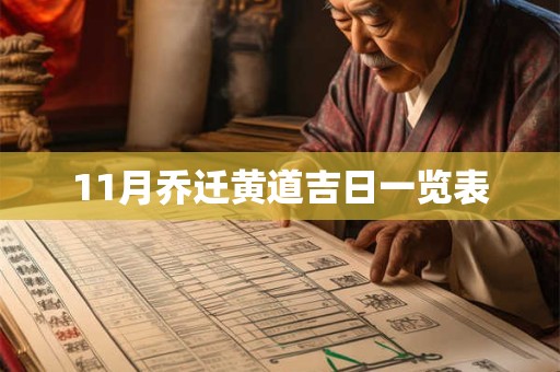 11月乔迁黄道吉日一览表