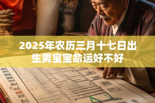 2025年农历三月十七日出生男宝宝命运好不好