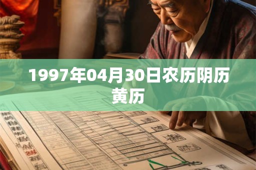 1997年04月30日农历阴历黄历