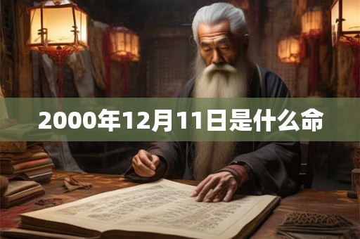 2000年12月11日是什么命