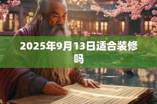 2025年9月13日适合装修吗 2025年9月13日适合装修吗