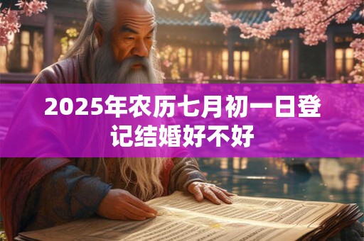 2025年农历七月初一日登记结婚好不好