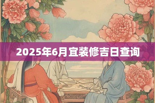 2025年6月宜装修吉日查询