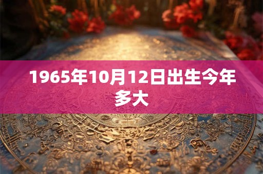 1965年10月12日出生今年多大