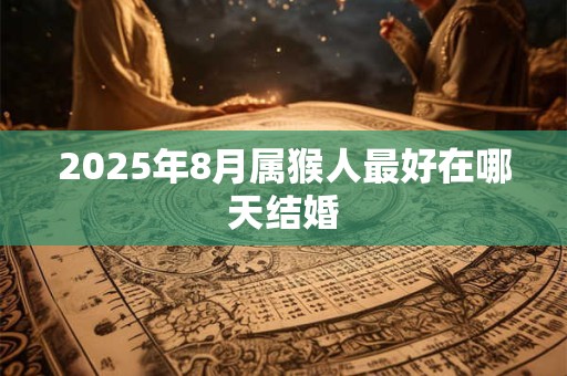 2025年8月属猴人最好在哪天结婚