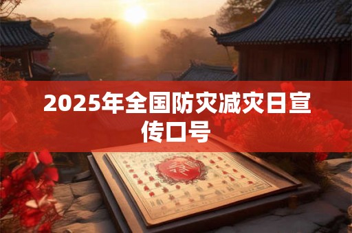 2025年全国防灾减灾日宣传口号