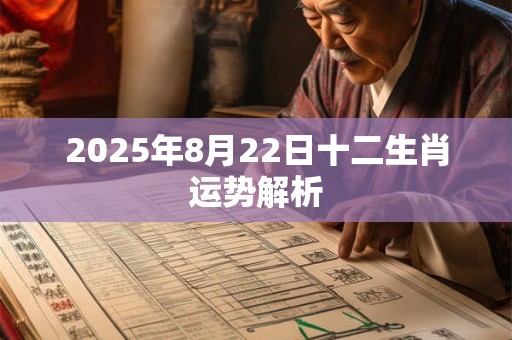 2025年8月22日十二生肖运势解析