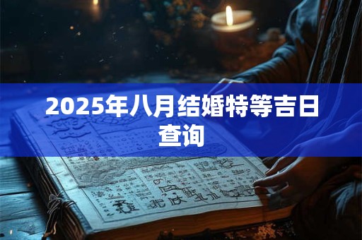2025年八月结婚特等吉日查询