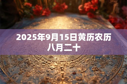 2025年9月15日黄历农历八月二十