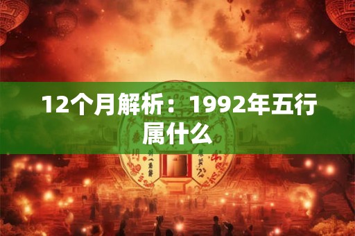 12个月解析：1992年五行属什么