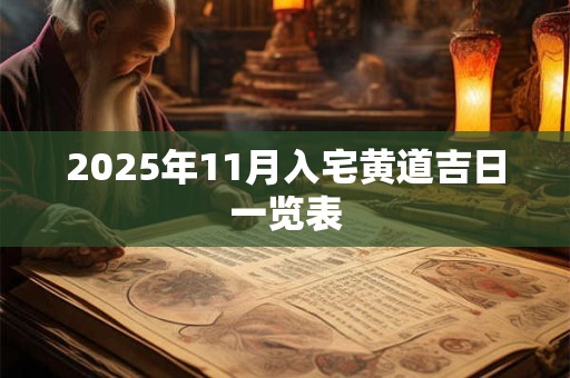 2025年11月入宅黄道吉日一览表