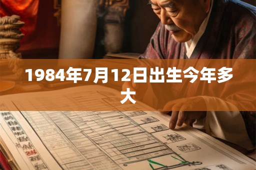 1984年7月12日出生今年多大