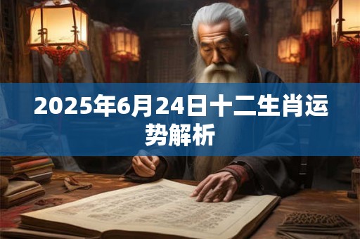 2025年6月24日十二生肖运势解析 2025年6月24日十二生肖运势解析