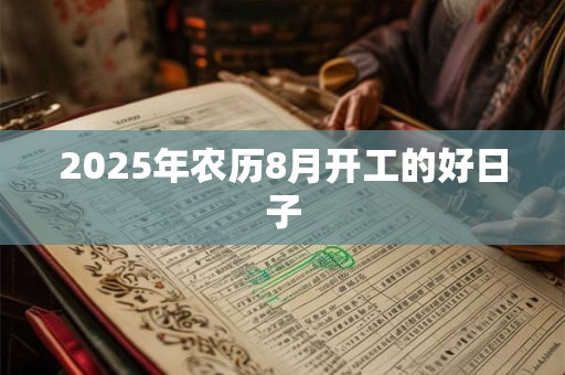 2025年农历8月开工的好日子