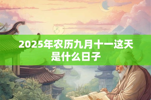 2025年农历九月十一这天是什么日子