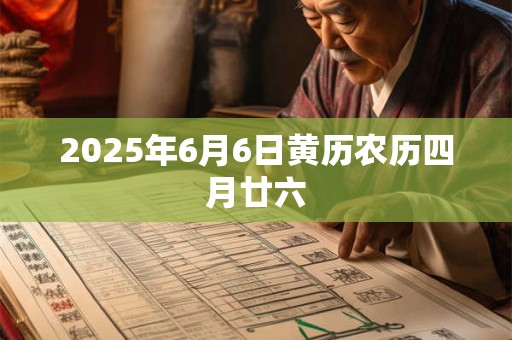 2025年6月6日黄历农历四月廿六