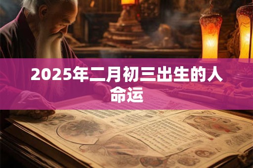 2025年二月初三出生的人命运