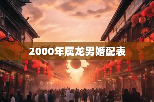 2000年属龙男婚配表