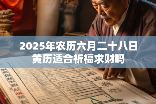 2025年农历六月二十八日黄历适合祈福求财吗