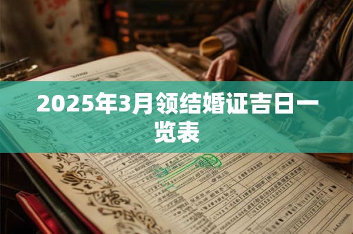 2025年3月领结婚证吉日一览表