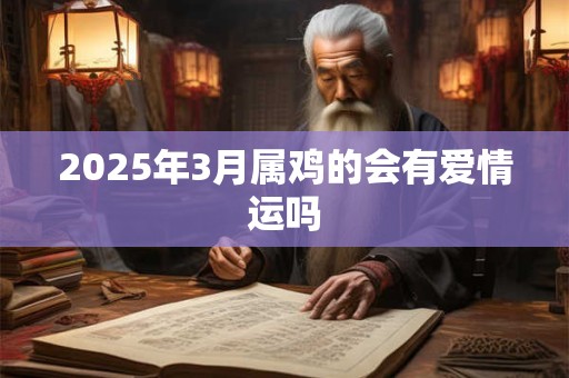 2025年3月属鸡的会有爱情运吗