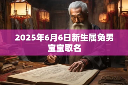 2025年6月6日新生属兔男宝宝取名