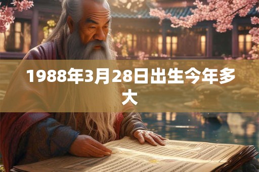1988年3月28日出生今年多大