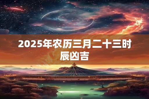2025年农历三月二十三时辰凶吉
