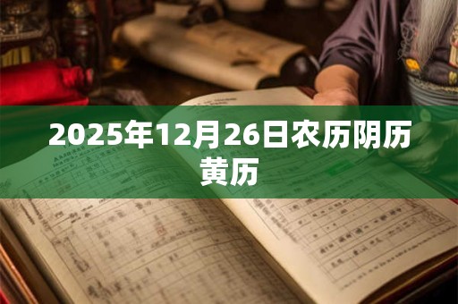 2025年12月26日农历阴历黄历