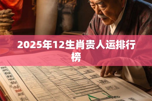 2025年12生肖贵人运排行榜