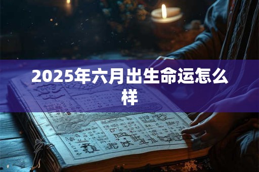2025年六月出生命运怎么样
