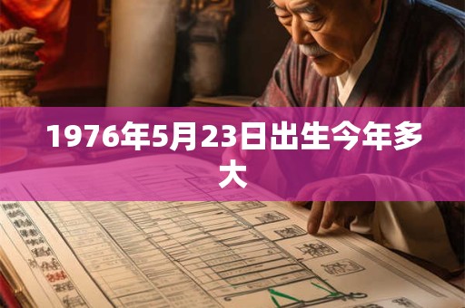 1976年5月23日出生今年多大