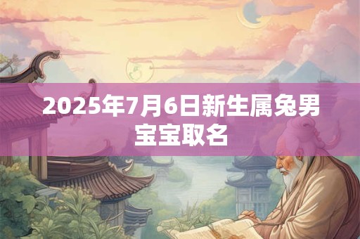 2025年7月6日新生属兔男宝宝取名