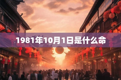 1981年10月1日是什么命 1981年10月1日是什么命
