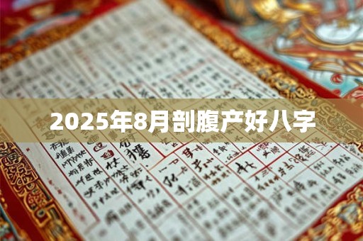 2025年8月剖腹产好八字