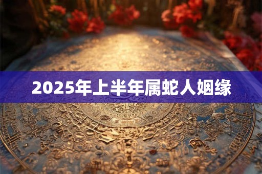 2025年上半年属蛇人姻缘