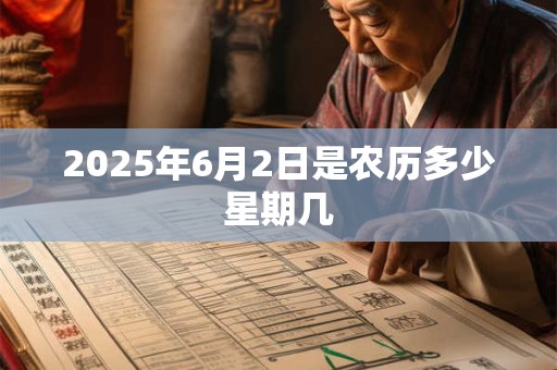 2025年6月2日是农历多少星期几
