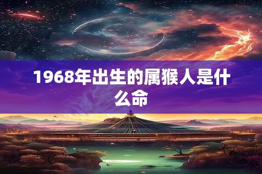 1968年出生的属猴人是什么命